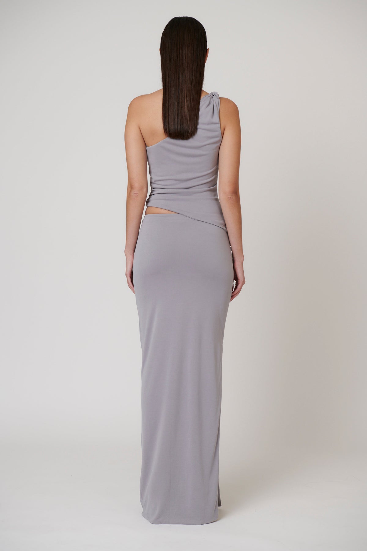 MAIA MAXI SKIRT - BLUE STEEL