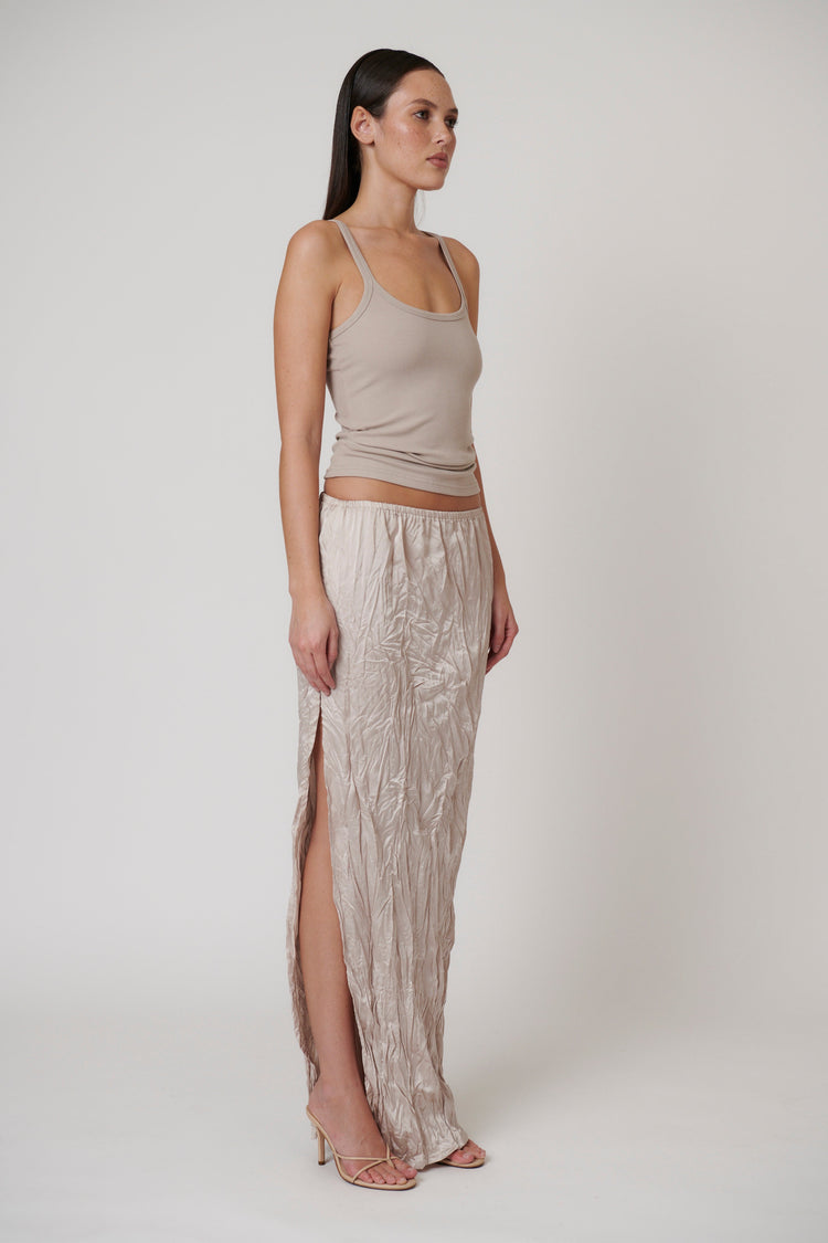 RIVER MAXI SKIRT - OYSTER