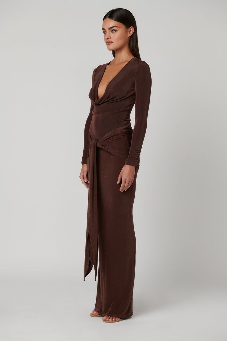ARIES MAXI SKIRT - BRONZE
