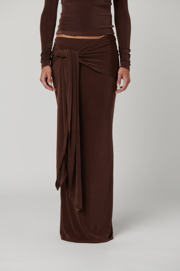 ARIES MAXI SKIRT - BRONZE