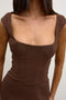 SLOANE MINI DRESS - CHOCOLATE