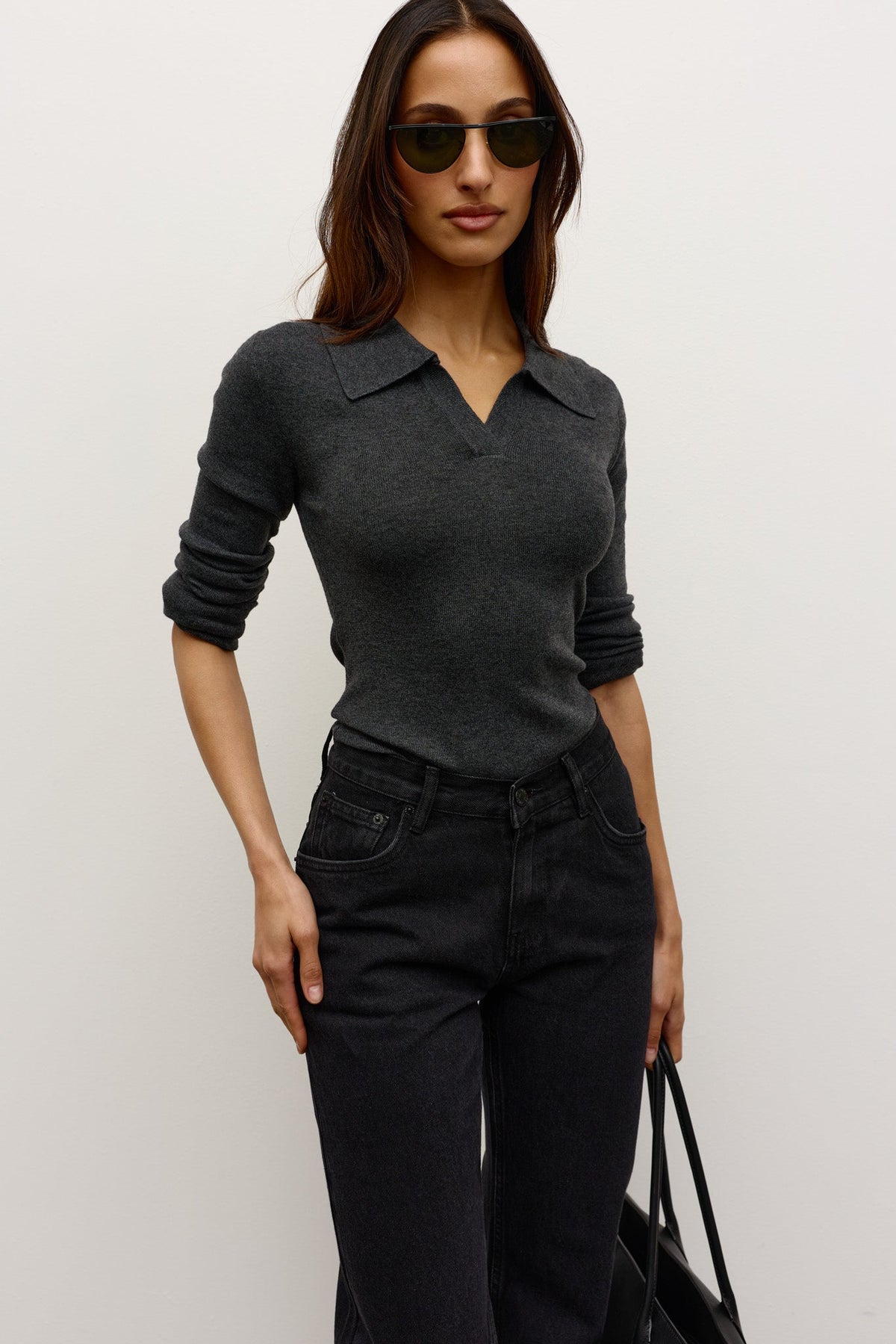 DAHLIA TOP - GREY