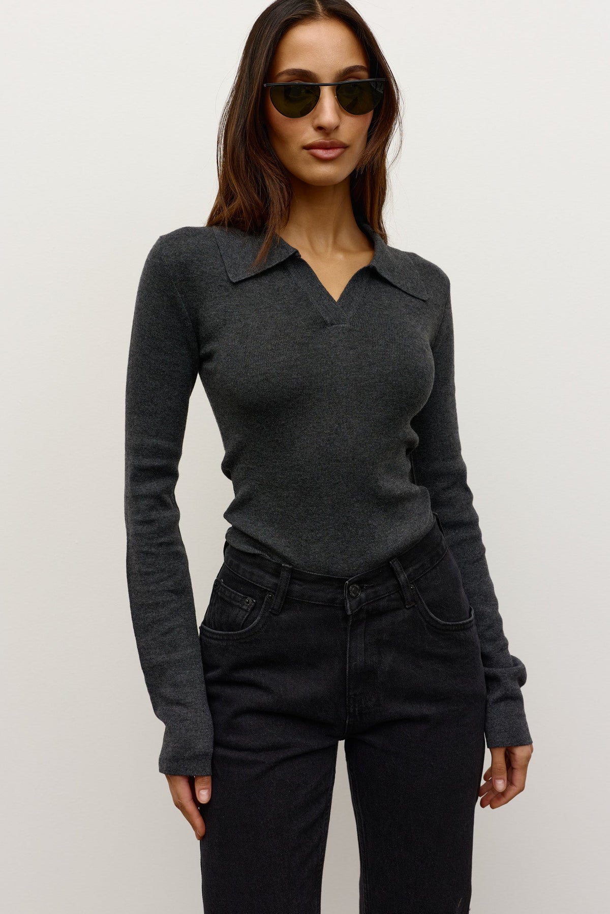 DAHLIA TOP - GREY