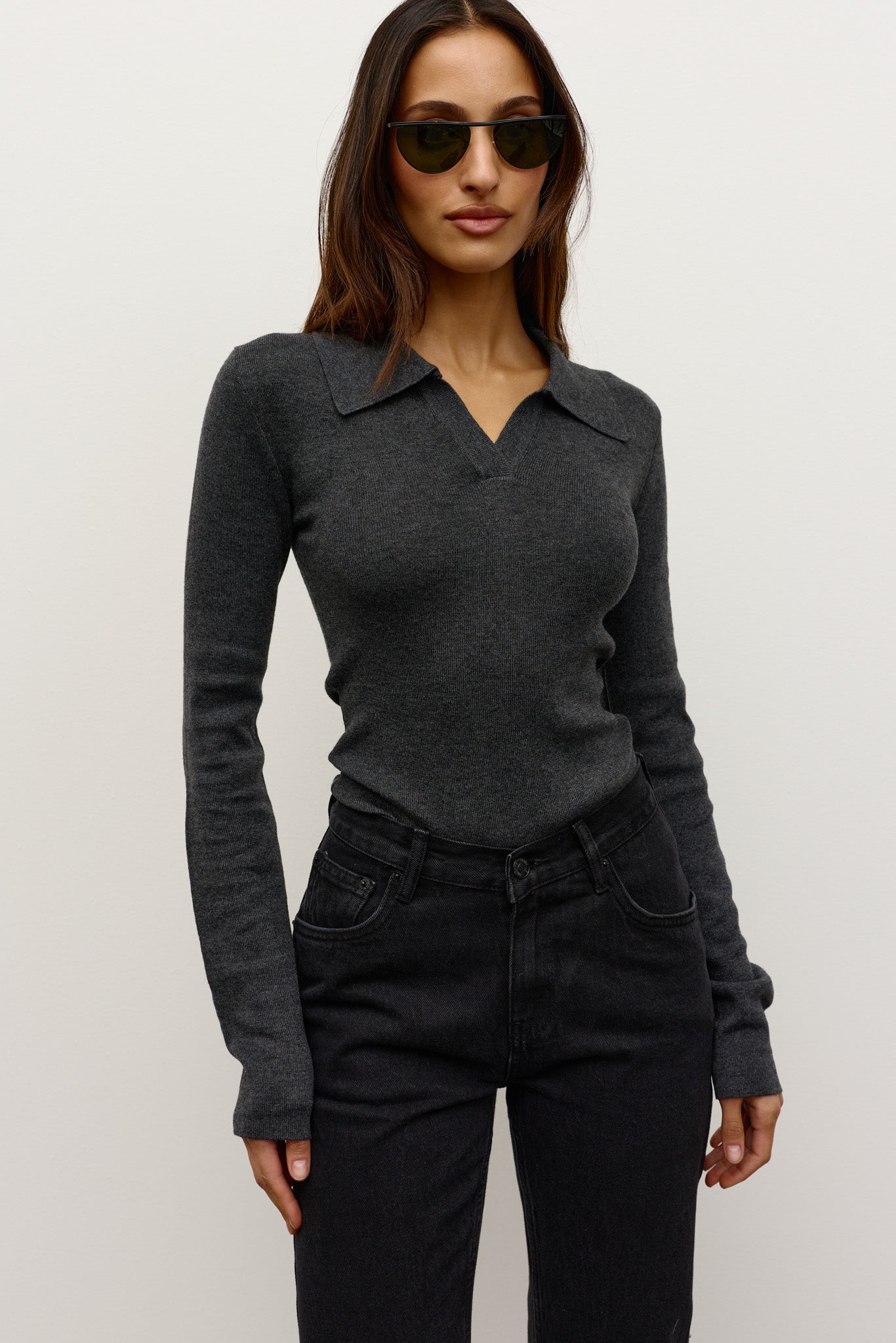 DAHLIA TOP - GREY