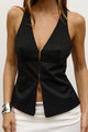 REEVE HALTER TOP - BLACK