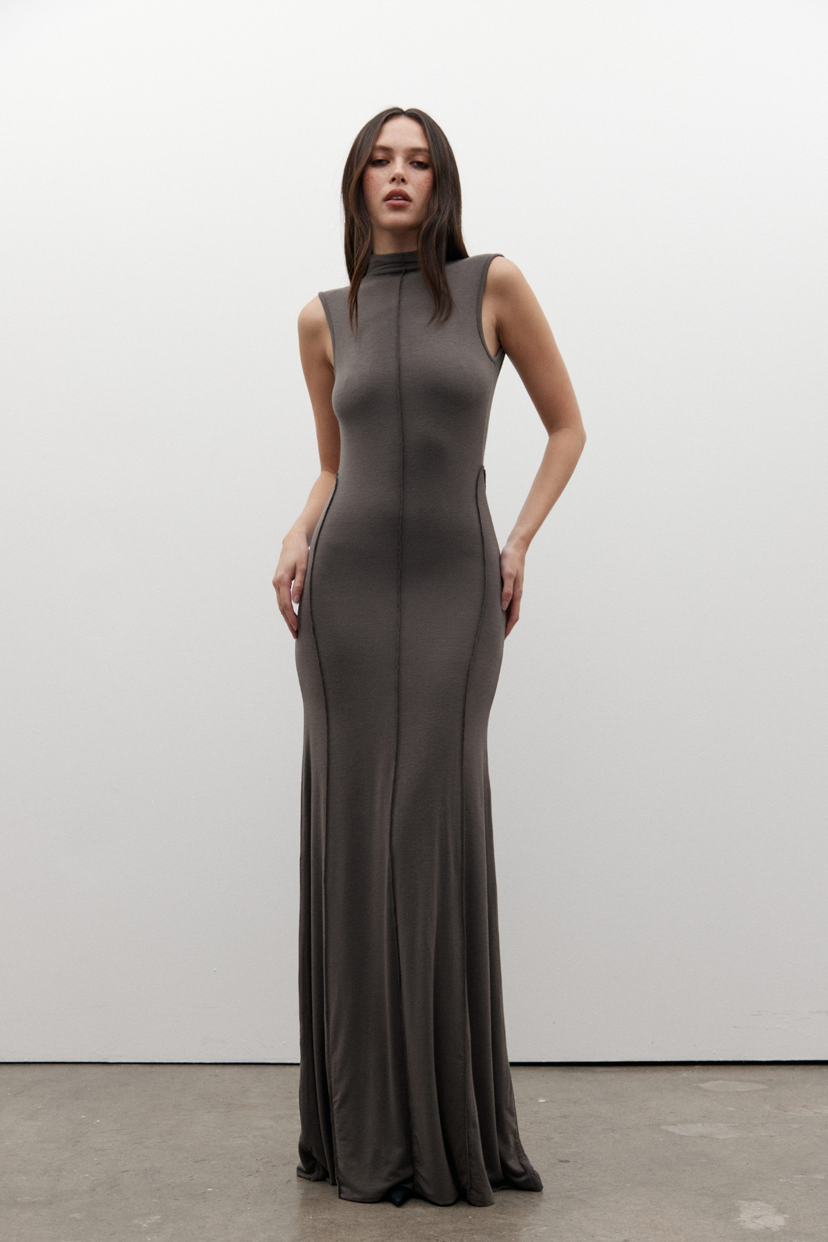 MAE MAXI DRESS - SMOKE