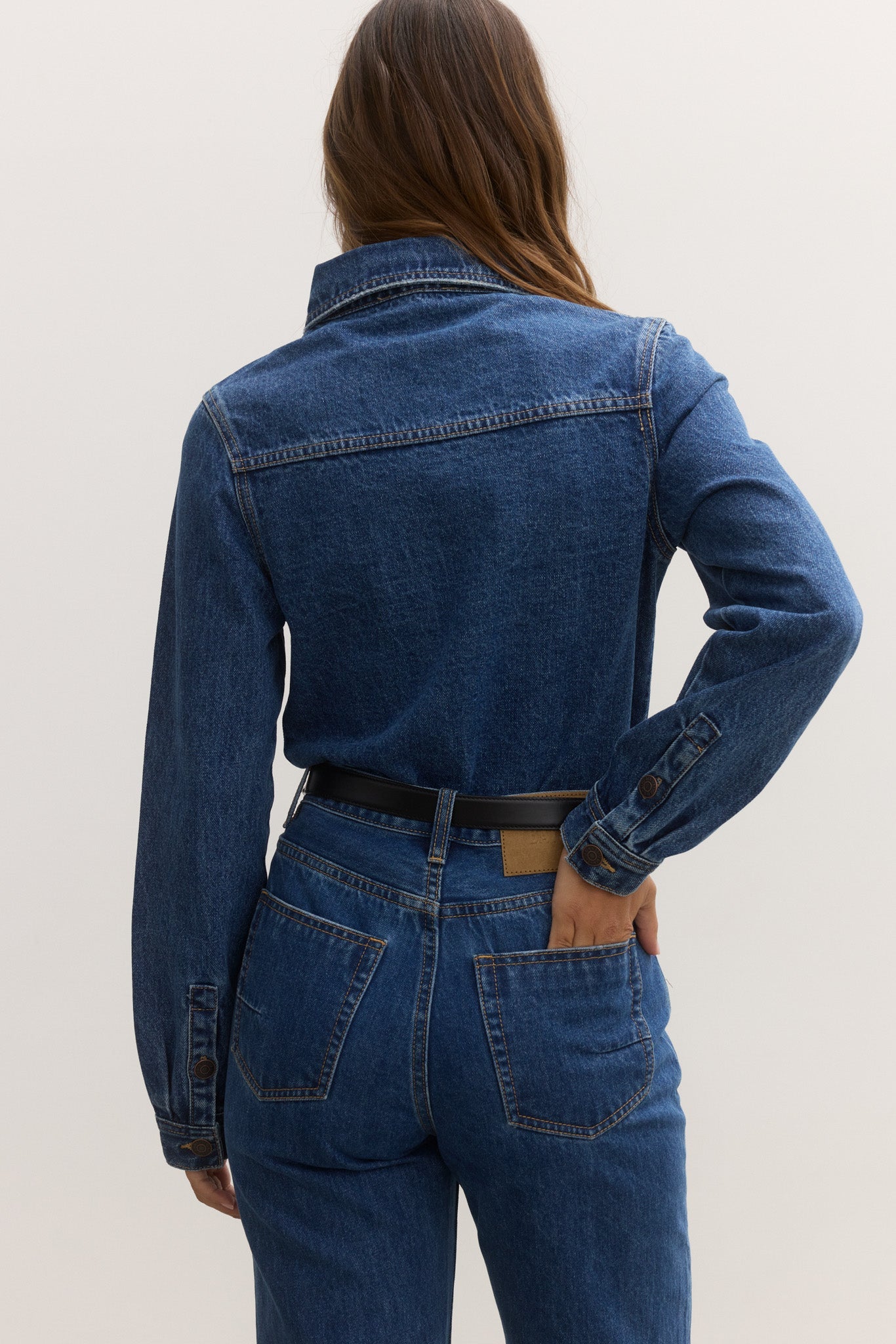 RAE DENIM SHIRT - DENVER BLUE – BAYSE BRAND WAREHOUSE SALE