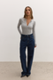 LARA BODYSUIT - GREY MARLE
