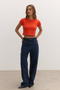 COREY CROPPED T-SHIRT - CHERRY RED