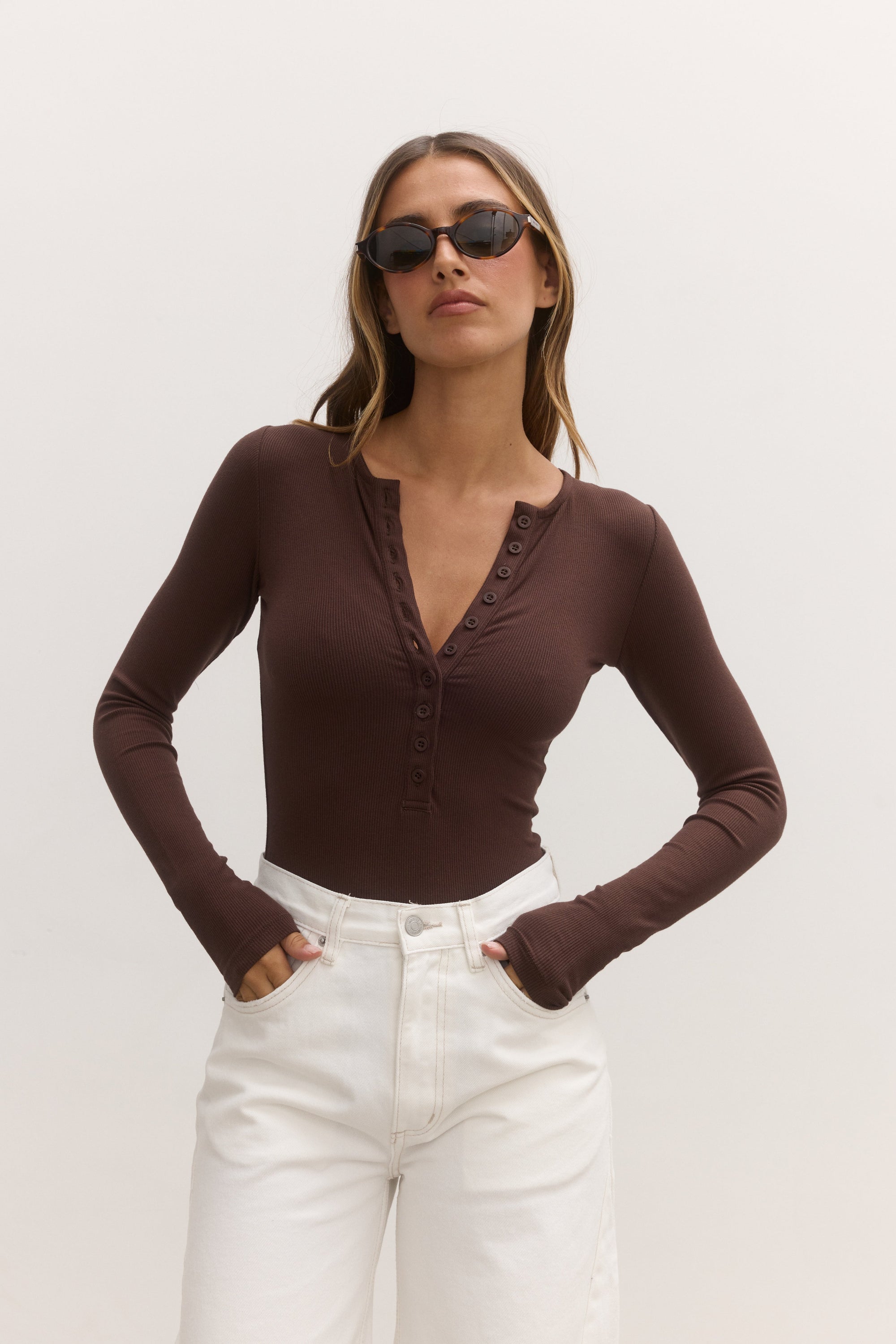 LARA BODYSUIT - CHOCOLATE