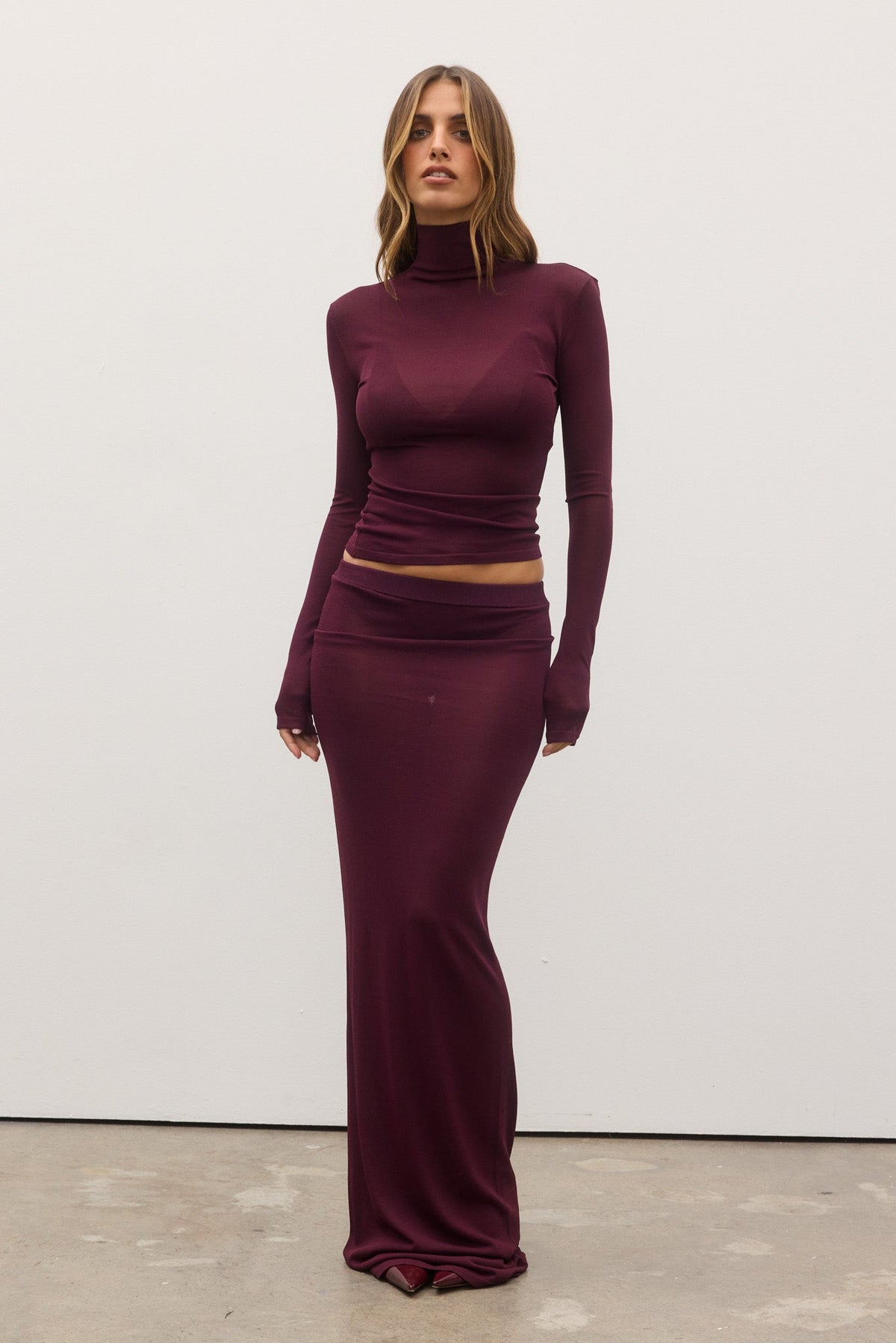 SHAY SKIRT - PLUM