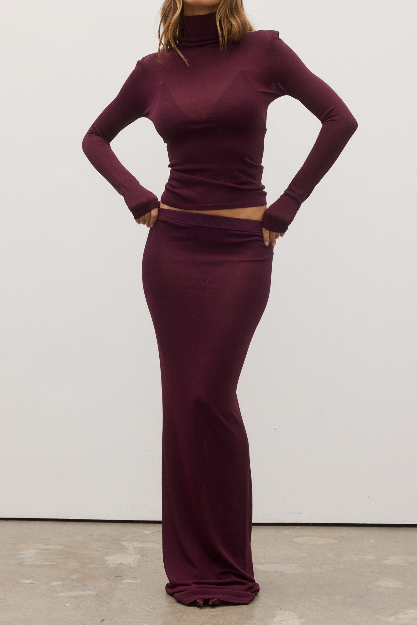 SHAY SKIRT - PLUM