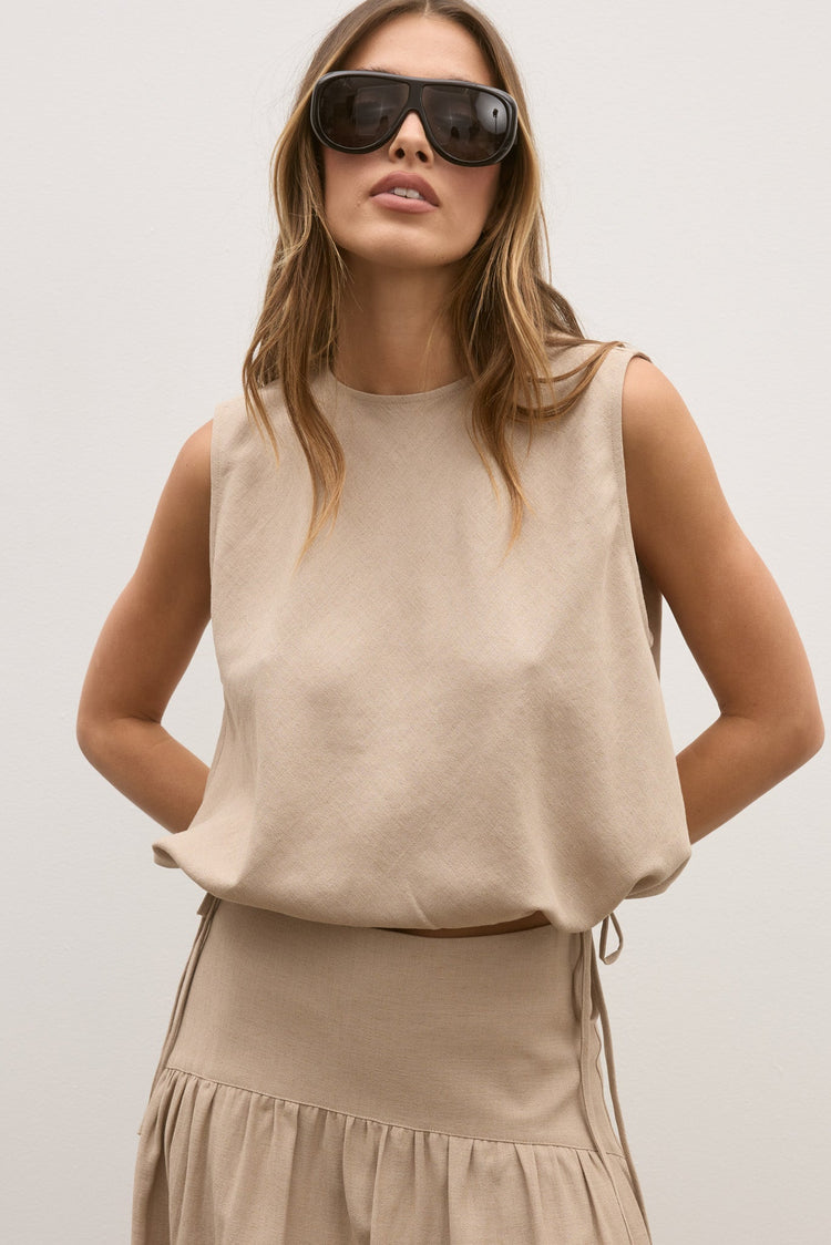 DELPHINE TOP - NUDE