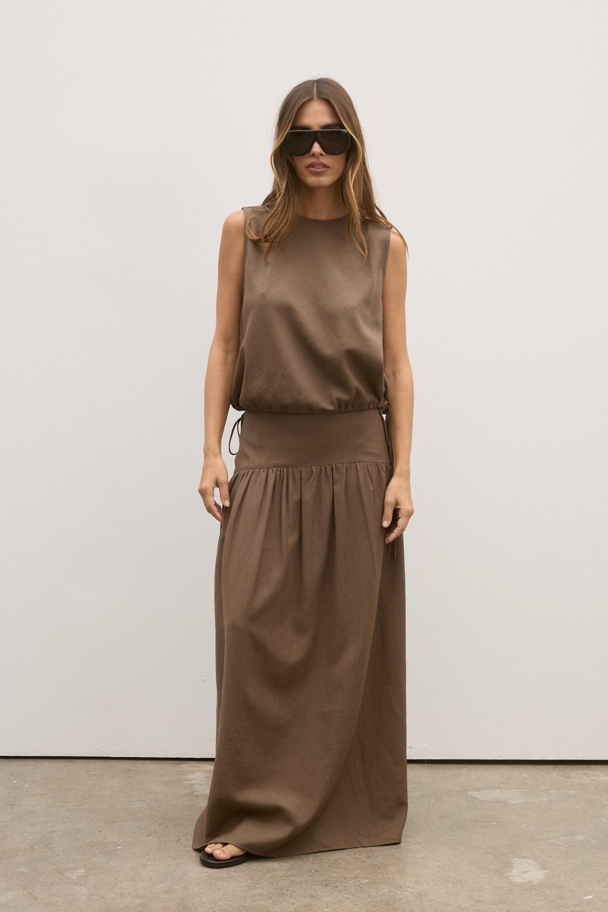 DELPHINE TOP - CHOCOLATE