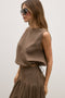 DELPHINE TOP - CHOCOLATE