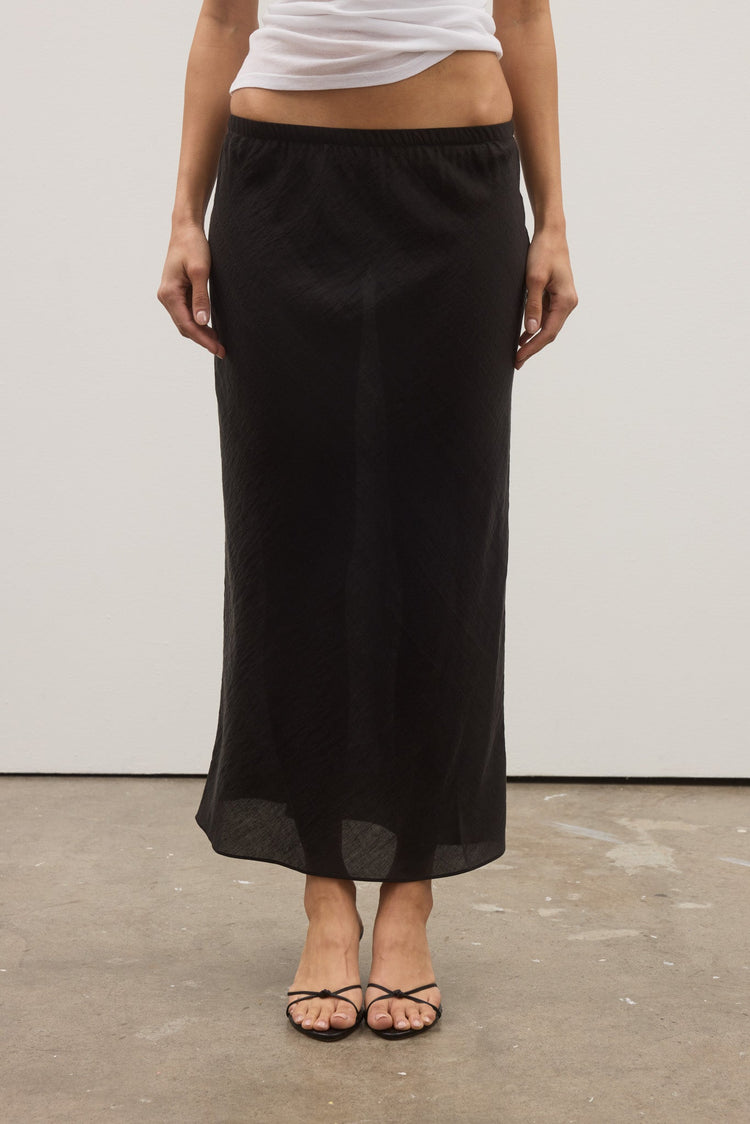 MARINA MIDI SKIRT- BLACK