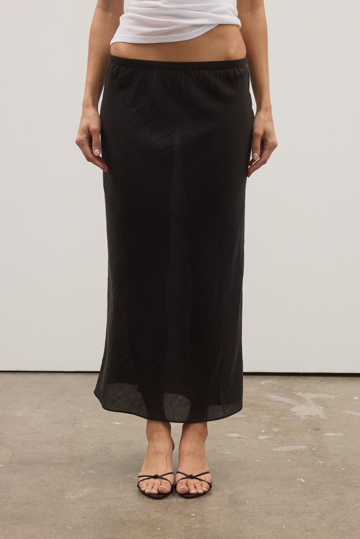 MARINA MIDI SKIRT- BLACK