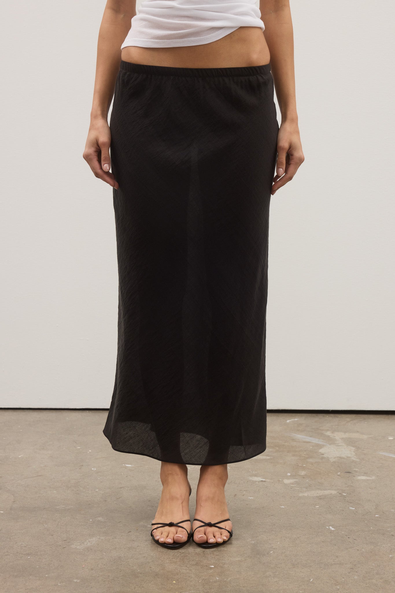 MARINA MIDI SKIRT- BLACK