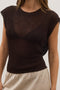 BOBBIE KNIT TOP - DARK BROWN