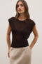 BOBBIE KNIT TOP - DARK BROWN