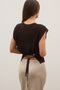 BOBBIE KNIT TOP - DARK BROWN