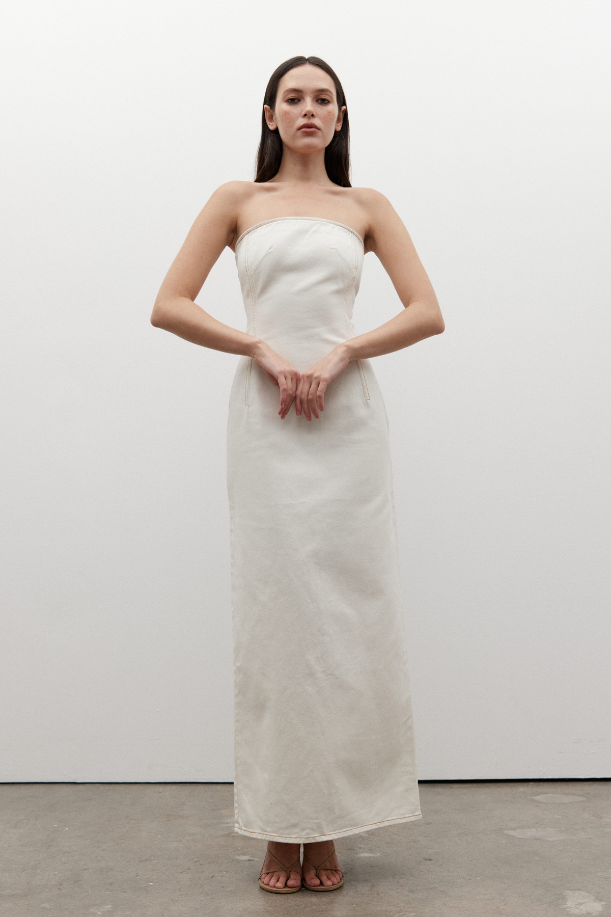 AMIRI DENIM DRESS- ANGORA