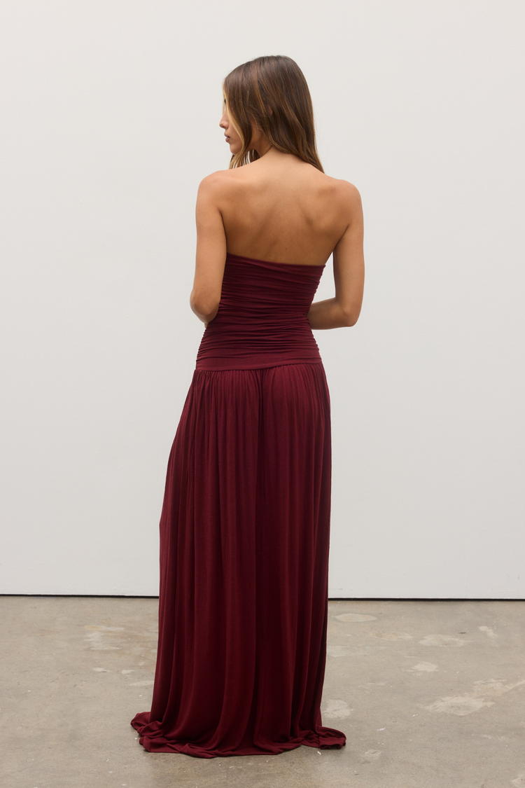 LEAH DRESS - WINE